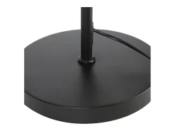 NETTLIFE Lámpara de pie de salón negra: tela de diseño moderno Casquillo E27 máx. 40W con interruptor de pie Lámpara de cama de 166 cm sin bombilla.