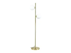 NETTLIFE Lámpara de pie moderna para sala de estar - Lámpara de pie de diseño dorado Lámpara de pie con casquillo E27 con interruptor de pie -166 cm