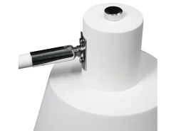 NETTLIFE Lámpara de Pie para Salón, Lámpara de Pie Vintage - 166cm, Diseño Retro, Lámpara de Pie de Metal Blanco con Casquillo E27, Máximo 40W