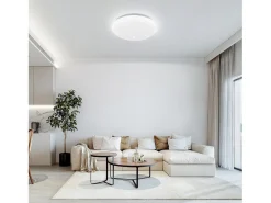 NETTLIFE Lámpara de Techo LED 12W, 6000K, 25cm Blanco Neutro Cielo Estrellado Iluminación de Techo Lámpara de Redonda para Dormitorio Infantil