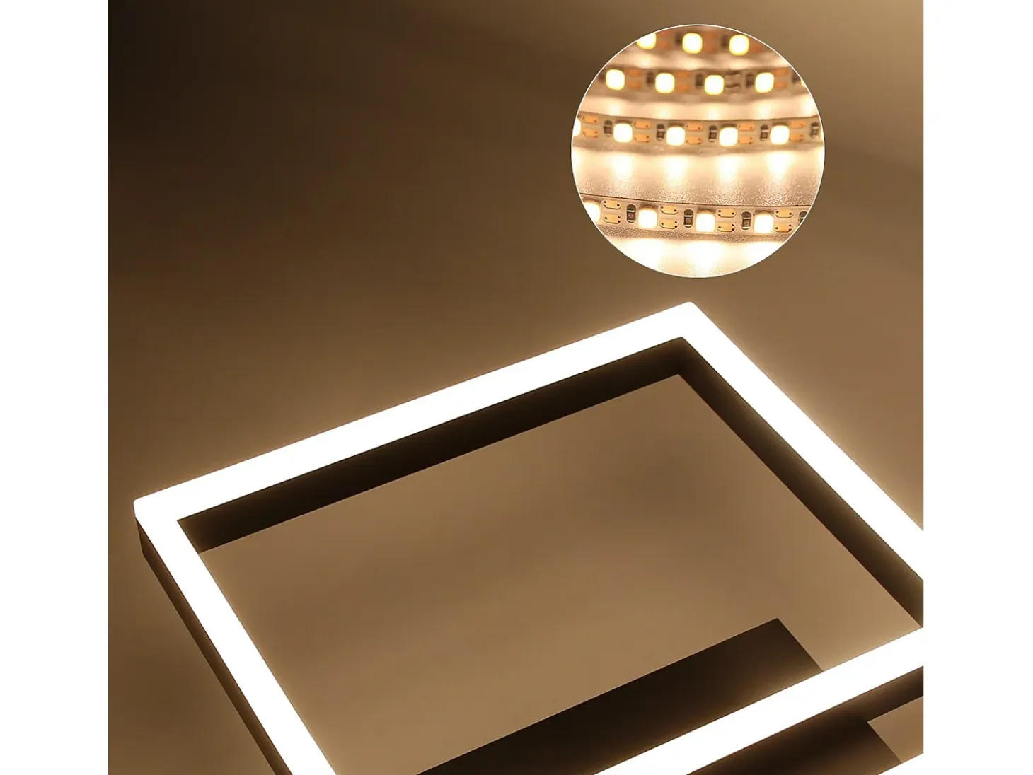 NETTLIFE Lámpara de Techo LED Lámpara de Sala de Estar Negra Lámpara de Dormitorio de 50 W Regulable Moderna con Control Remoto Geométrico para Cocina