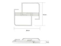 NETTLIFE Lámpara de Techo LED Salón Regulable con Control Remoto 45W 60cm Lámpara de Metal Lámpara de Diseño Moderno para Dormitorio Cocina Oficina