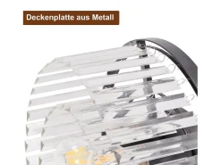 NETTLIFE Lámpara de techo para dormitorio, sala de estar, lámpara de dormitorio negra, E27, lámpara de sala de estar moderna