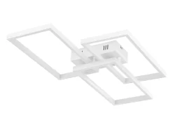 NETTLIFE Lámpara de Techo LED de Metal Blanco 72W 80cm Lámpara de Salón Moderna Regulable con Diseño Rectangular para Dormitorios, Dormitorios