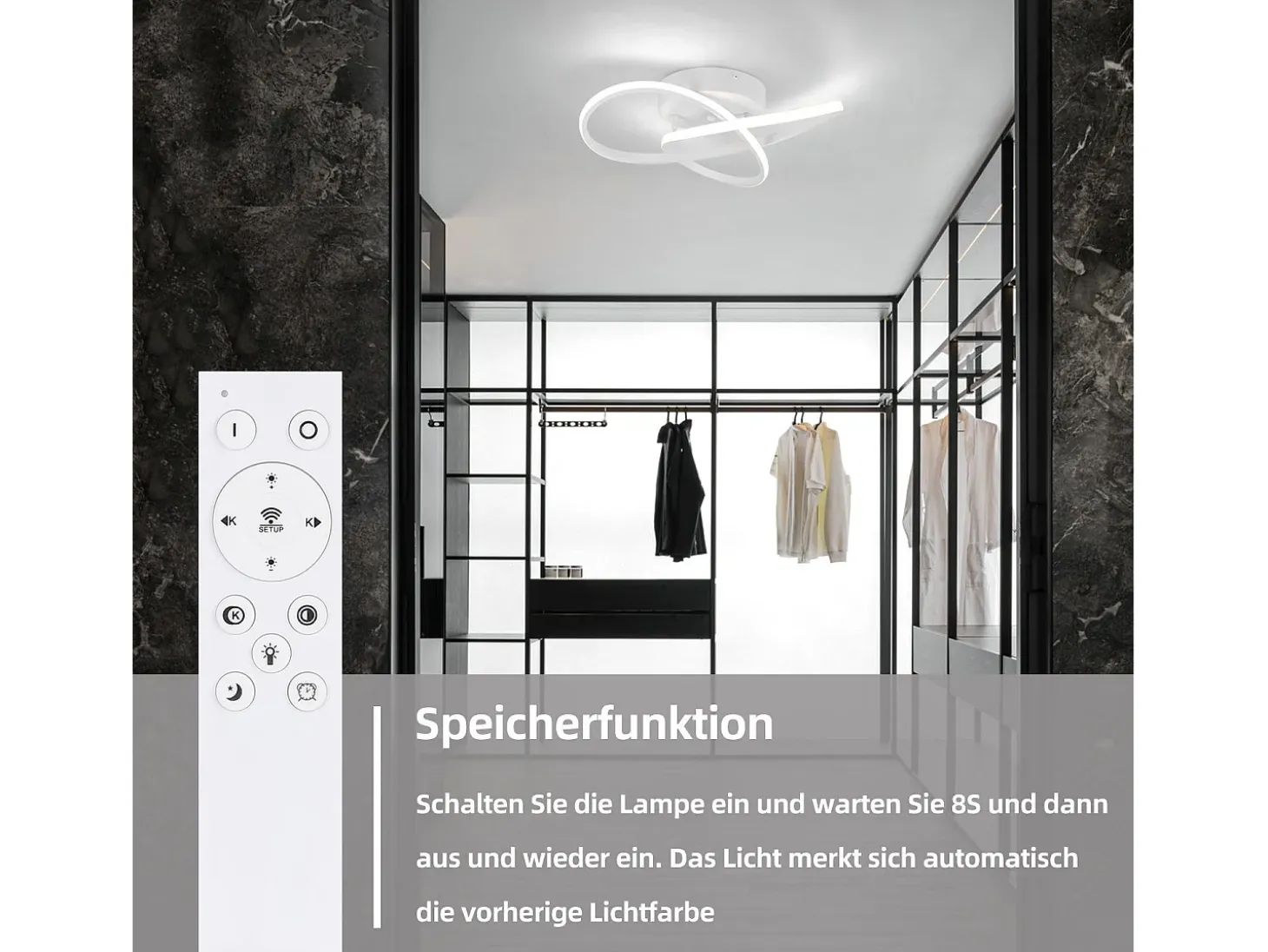 NETTLIFE Lámpara de Techo LED Blanca Regulable 40 CM Moderna con Control Remoto Lámpara de Diseño Geométrico 33 W para Dormitorio Estudio