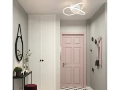NETTLIFE Lámpara de Techo LED Blanca Regulable 40 CM Moderna con Control Remoto Lámpara de Diseño Geométrico 33 W para Dormitorio Estudio