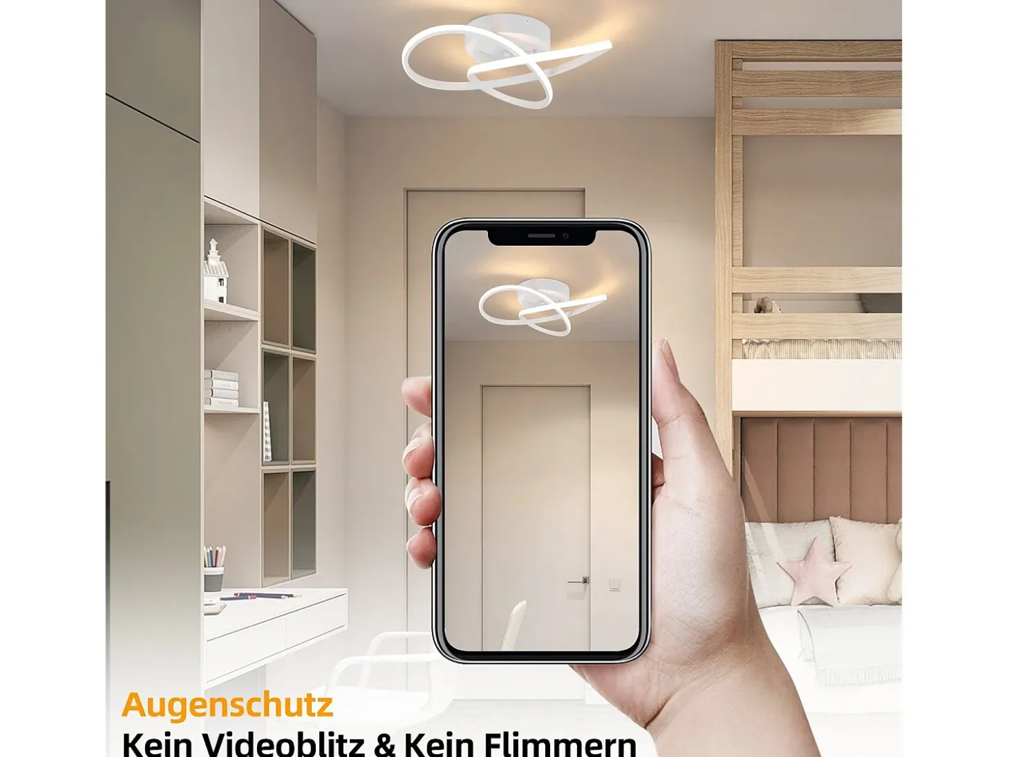 NETTLIFE Lámpara de Techo LED Blanca Regulable 40 CM Moderna con Control Remoto Lámpara de Diseño Geométrico 33 W para Dormitorio Estudio