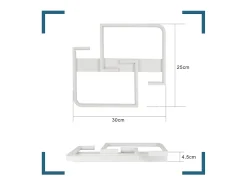 NETTLIFE Lámpara de techo LED moderna de 19 W, 30 cm, lámpara blanca cálida, diseño de 3000 K, para interior, dormitorio,, sala de estar, estudio
