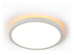 NETTLIFE Lámpara de techo LED plana negra de 22 cm y 18 W regulable para dormitorio y cocina, 3000 K - 6500 K