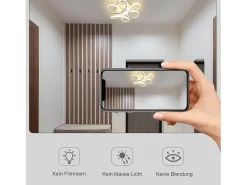NETTLIFE Lámpara de Techo LED 17W, 3000K 27*12cm Pequeña Lámpara de Moderna Blanco Cálido Diseño de Geometría Blanca para Entrada al Estudio