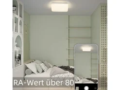 NETTLIFE Lámpara de techo LED, 21 cm, lámpara de cielo estrellado, 15 W, cuadrada, , blanco neutro, decoración de estrellas para, habitación infantil