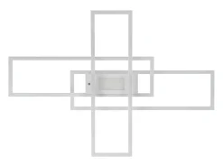 NETTLIFE Lámpara de Techo LED Lámpara Regulable para Sala de Estar Diseño Moderno de 50 W con Control Remoto de Metal para Comedor Cocina Dormitorio