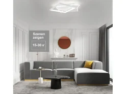 NETTLIFE Lámpara de Techo LED Lámpara Regulable para Sala de Estar Diseño Moderno de 50 W con Control Remoto de Metal para Comedor Cocina Dormitorio