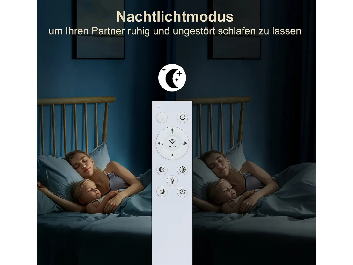 NETTLIFE Lámpara de Techo LED Negra 80 cm Moderna Regulable con Mando a Distancia 48W Rectángulo Diseño de Metal para Dormitorio Habitación Infantil