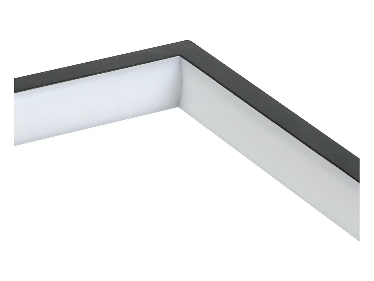 NETTLIFE Lámpara de Techo LED Negra 80 cm Moderna Regulable con Mando a Distancia 48W Rectángulo Diseño de Metal para Dormitorio Habitación Infantil