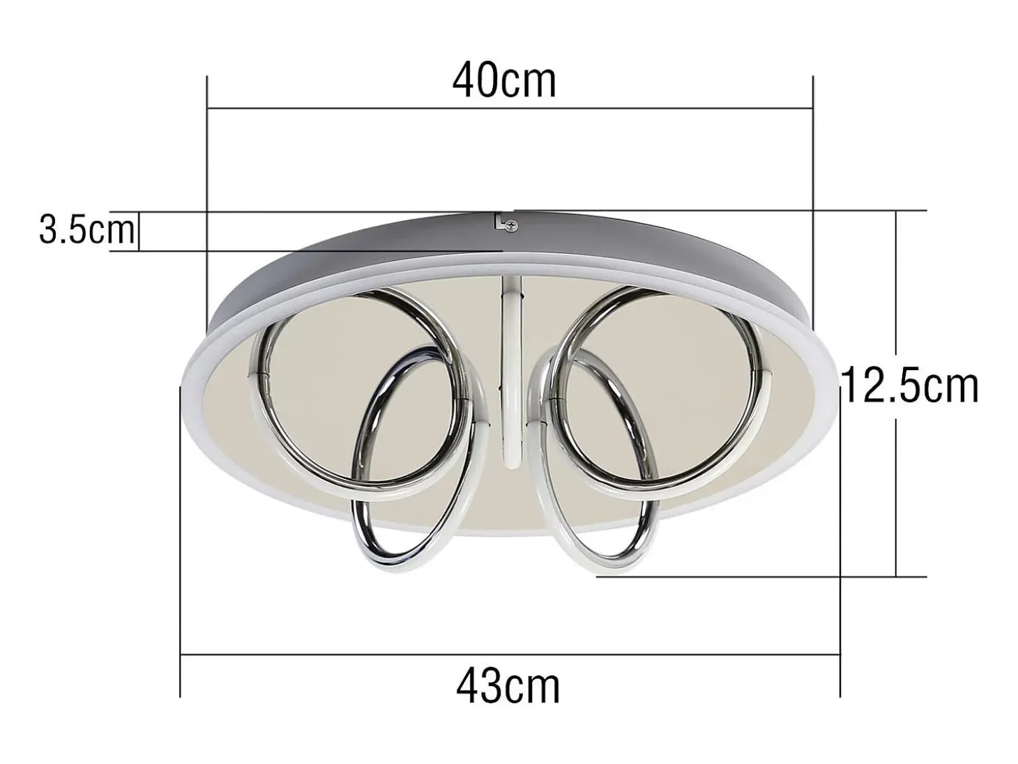 NETTLIFE Lámpara de Techo LED Luz de Salón Blanco Cálido 41W, 3000K, 43 x 12,5 cm Lámpara Moderna para Dormitorio Habitación de los Niños, Pasillo