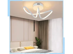 NETTLIFE Lámpara de techo LED moderna para sala de estar, 12 W, interior, 3000 K, LED