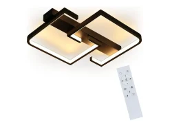 NETTLIFE Lámpara de techo LED 35W lámpara de salón negra regulable con mando a distancia lámpara de mesa de comedor de diseño moderno lámpara