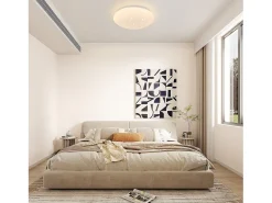 NETTLIFE Lámpara de techo LED cielo estrellado lámpara de techo de dormitorio blanca iluminación de techo redonda de 12W