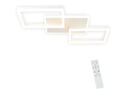 NETTLIFE Lámpara de Techo LED 48W Lámpara de Salón Regulable con Control Remoto Diseño Moderno Dormitorio Blanco para Cocina Pasillo Oficina