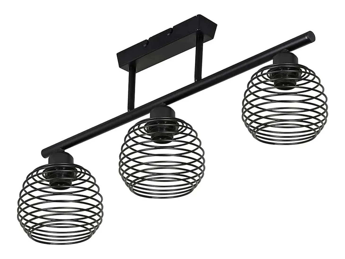 NETTLIFE Lámpara de Techo Retro Vintage 25W E27 Lámpara Industrial Lámpara de Diseño Negra para Sala de Estar Dormitorio Sala de Estudio Mesa de