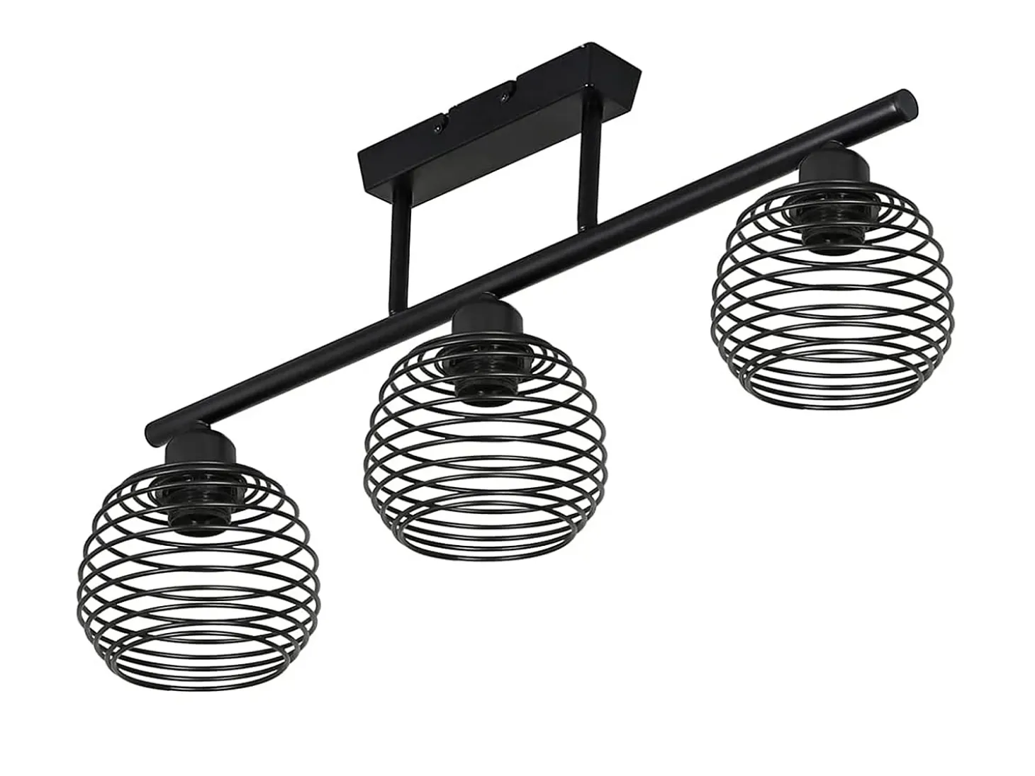 NETTLIFE Lámpara de Techo Retro Vintage 25W E27 Lámpara Industrial Lámpara de Diseño Negra para Sala de Estar Dormitorio Sala de Estudio Mesa de