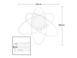 NETTLIFE Lámpara de Techo LED de Diseño Moderno con Control Remoto 77W Regulable Lámpara de para Sala de Estar para Dormitorio Pasillo Oficina