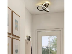 NETTLIFE Lámpara de techo LED Blanco Caliente - 17W, Lámpara Negra, Lámpara de Cocina Moderna Pequeña 3000K para Habitación de Niños, Salón