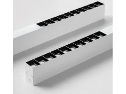 NETTLIFE Lámpara de Techo LED Blanca 25W Lámpara Moderna para Lámpara de Escritorio Larga Regulable con Control Remoto 80CM para Dormitorio
