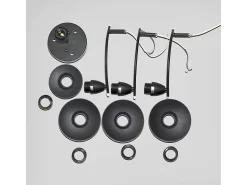 NETTLIFE Lámpara de Techo Vintage E27 Lámpara Industrial Negra Retro Lámpara de Lámpara de Dormitorio Interior Lámpara de Iluminación de Sala de Estar