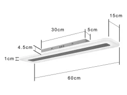 NETTLIFE Lámpara de Techo LED Regulable con Control Remoto 60 cm 23 W Oficina Pasillo Sala de Estar Moderna Dormitorio Blanco Cocina Sala de Estudio