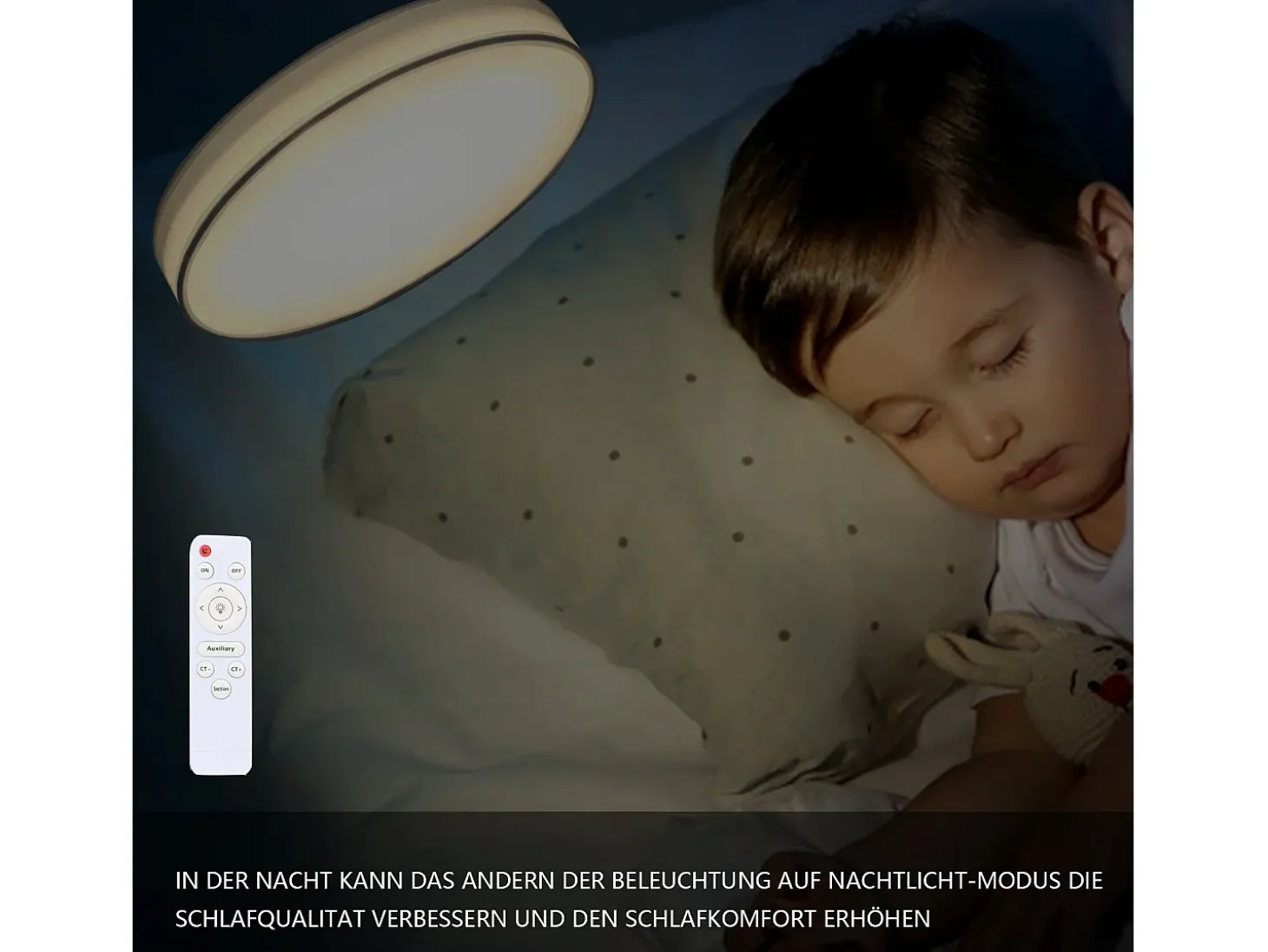 NETTLIFE Lámpara de Techo LED 38 CM Regulable con Control Remoto Lámpara de Techo de Tela Moderna Redonda Blanca para Sala de Estar Dormitorio Pasillo