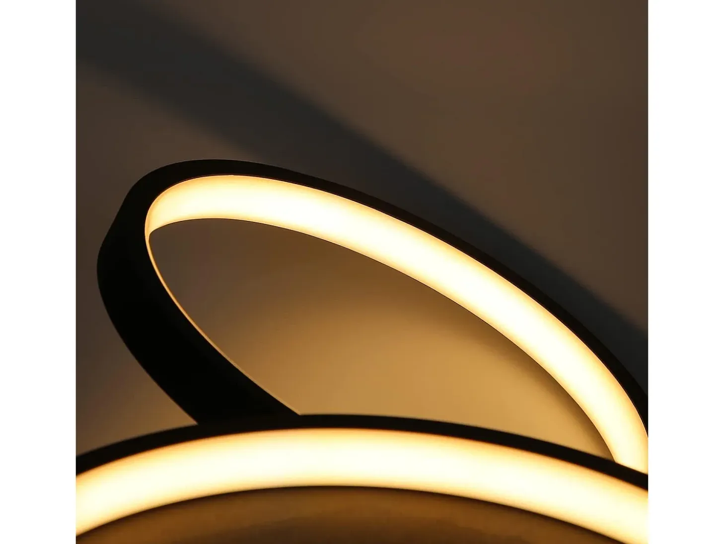 NETTLIFE Lámpara de Techo LED Negro Cálido 29W Moderna con 4 Anillos Lámpara de Diseño Lámpara Decorativa para Dormitorio para Habitación Infantil