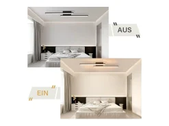 NETTLIFE Lámpara de Techo LED Negra 12W Lámpara de Metal de Cristal Moderna Luz Cálida 3000K para Dormitorio Pasillo Cocina Oficina Sala de Estar