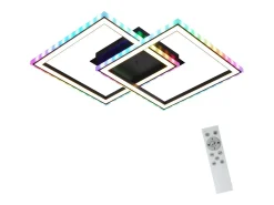 NETTLIFE Lámpara de techo LED RGB moderna para sala de estar, regulable con control remoto, 3000-6000 K, RGB moderna, 13