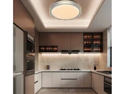 NETTLIFE Lámpara de Techo LED con Control Remoto Regulable 18W, Diámetro 30cm, Cielo Estrellado de Cristal Moderno, Adecuada para Dormitorio,