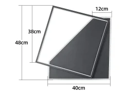 NETTLIFE Lámpara de Techo LED de Diseño Moderno 53W Negro Regulable con Control Remoto Sala de Estar para Dormitorio Cocina Pasillo Oficina