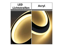 NETTLIFE Lámpara de Techo LED Blanca Lámpara de Redonda de 14 W 3000 K Blanco Cálido Lámpara de de Diseño Moderno Lámpara de Techo 23,5 cm para