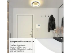 NETTLIFE Lámpara de Techo LED Blanca Lámpara de Redonda de 14 W 3000 K Blanco Cálido Lámpara de de Diseño Moderno Lámpara de Techo 23,5 cm para
