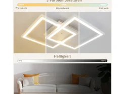 NETTLIFE Lámpara LED de techo para dormitorio, lámpara regulable moderna que cambia de Color RGB con Control remoto, sala de estar de 35W