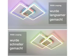 NETTLIFE Lámpara LED de techo para dormitorio, lámpara regulable moderna que cambia de Color RGB con Control remoto, sala de estar de 35W