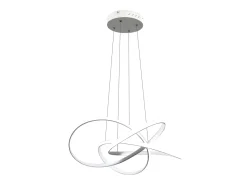 NETTLIFE Lámpara LED para salón, lámparas colgantes, mesa de comedor, blanca, 62W, regulable con mando a distancia