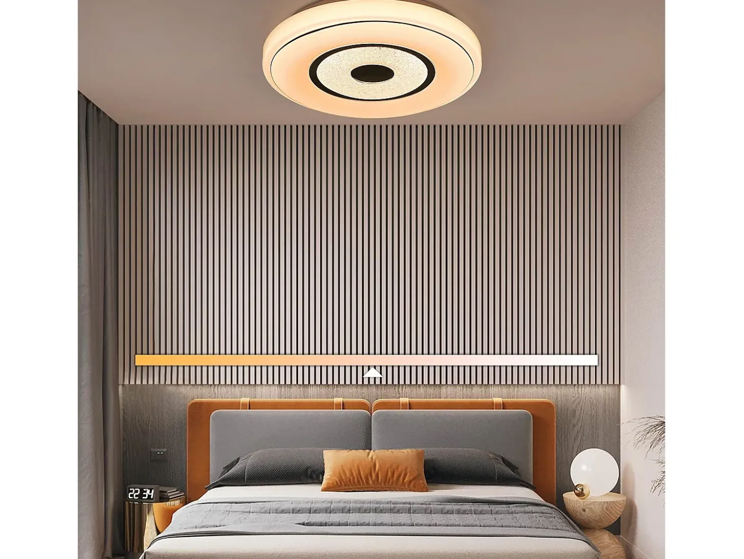 NETTLIFE Lámpara LED Techo 18W, 30cm, Control Remoto, Redonda, Cocina, Dormitorio Cielo Estrellado, Escritorio, Sala, Pasillo