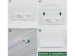 NETTLIFE Lámpara techo LED 15W, Dormitorio cielo estrellado 21cm, Blanca cálida, Estrella cuadrada, Decoración cocina, Niños, Oficina