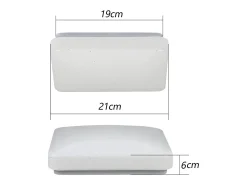 NETTLIFE Lámpara techo LED 15W, Dormitorio cielo estrellado 21cm, Blanca cálida, Estrella cuadrada, Decoración cocina, Niños, Oficina