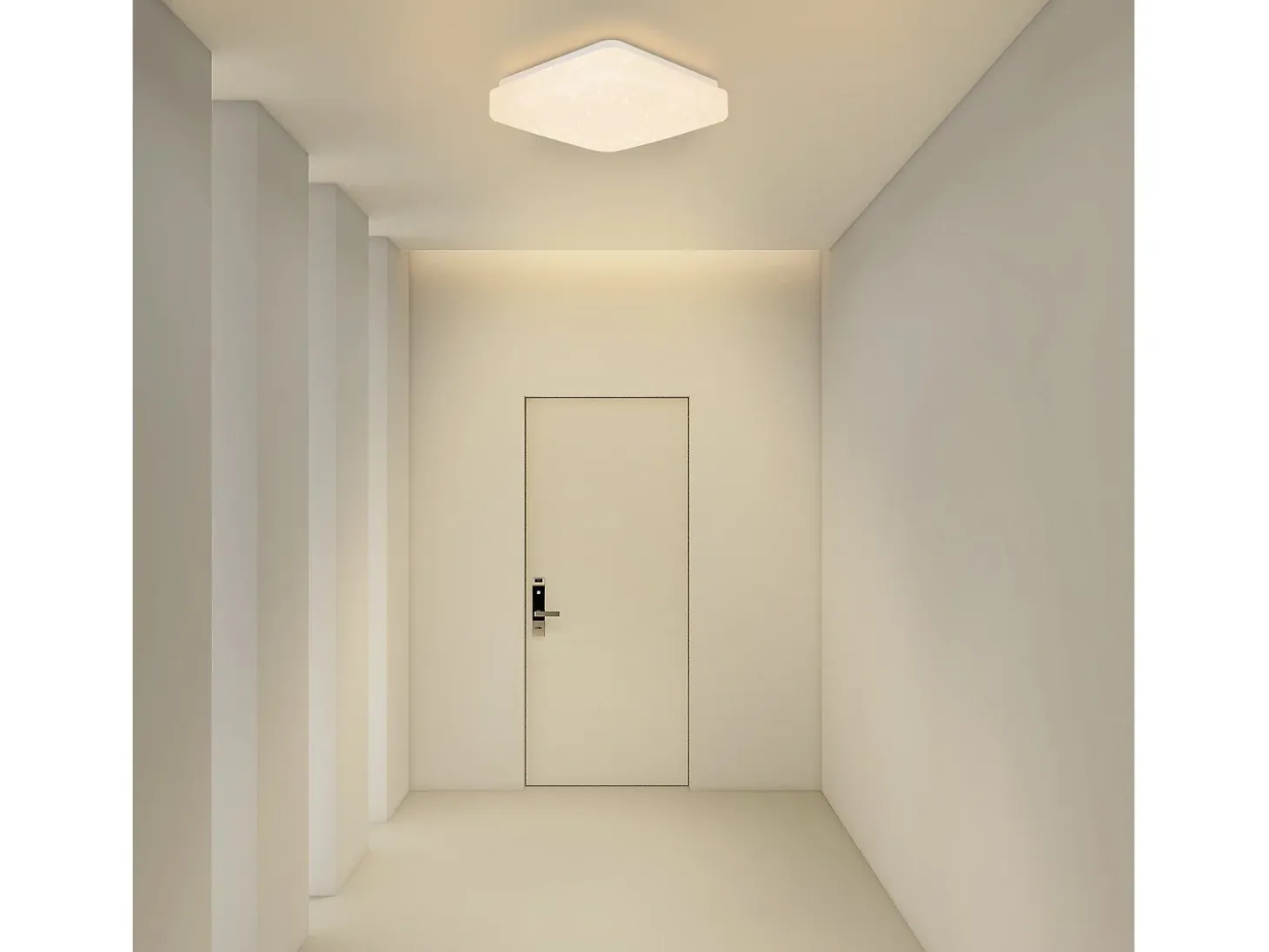 NETTLIFE Lámpara techo LED 15W, Dormitorio cielo estrellado 21cm, Blanca cálida, Estrella cuadrada, Decoración cocina, Niños, Oficina
