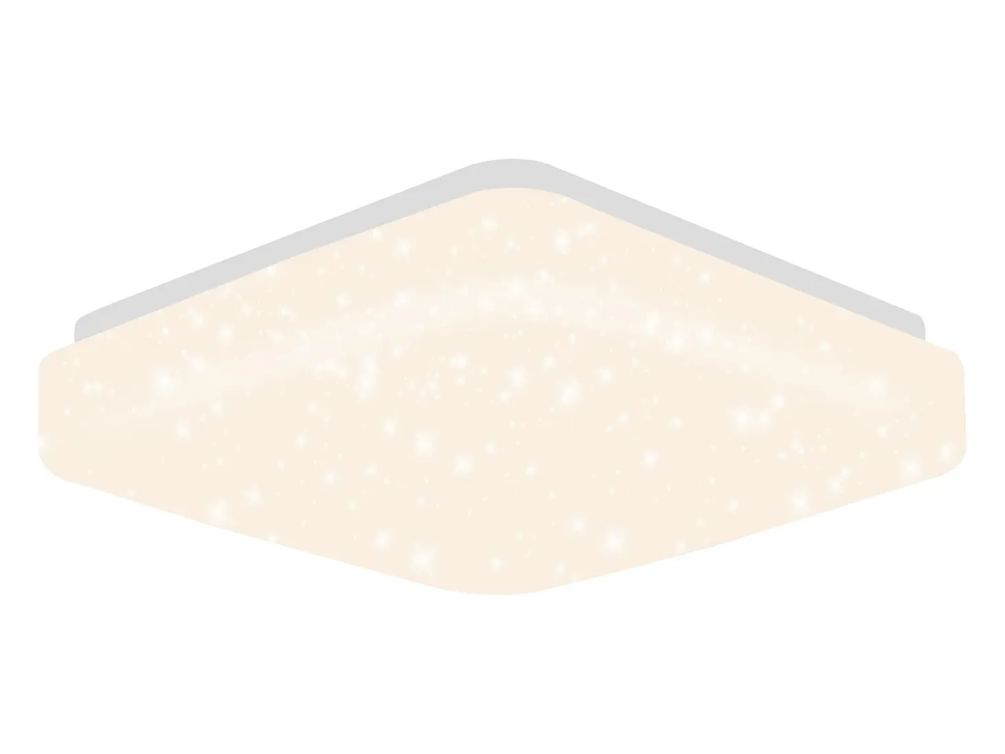 NETTLIFE Lámpara techo LED 15W, Dormitorio cielo estrellado 21cm, Blanca cálida, Estrella cuadrada, Decoración cocina, Niños, Oficina