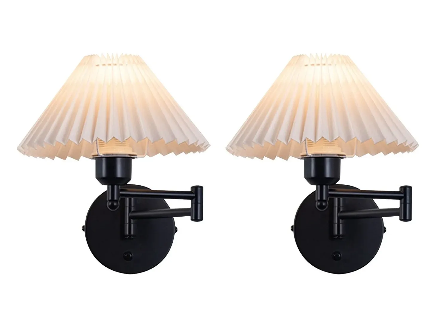 NETTLIFE Lote de 2 adhesivos, adhesivo interior vintage: Difusor E27, retroiluminación pared orientable, 40W.MAX, blanco, sin bombilla.