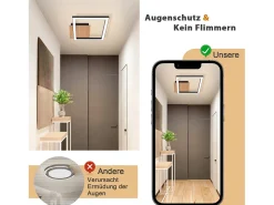 NETTLIFE luces de techo LED, luz de techo de 3000K, blanco cálido moderno, 12W, madera pequeña.