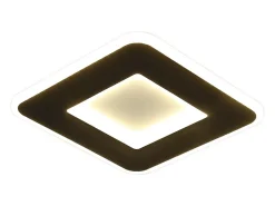 NETTLIFE Luz de techo LED 23W negro 24cm lámpara de cocina blanca cálida diseño moderno lámpara cuadrada de dormitorio pasillo para sala de estar
